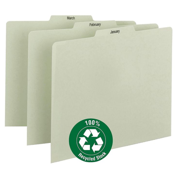 Tabbies File Pocket Handles 9-5/8 x 2 Green/White 48/Pack 68809