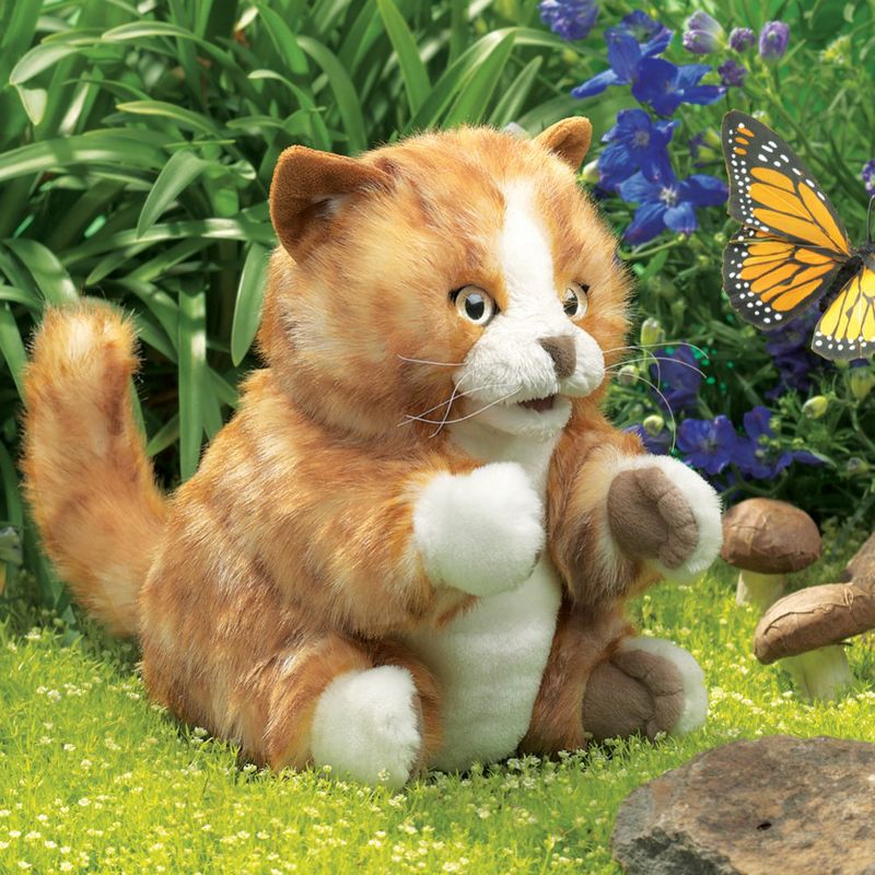 Folkmanis Orange Tabby Kitten Hand Puppet