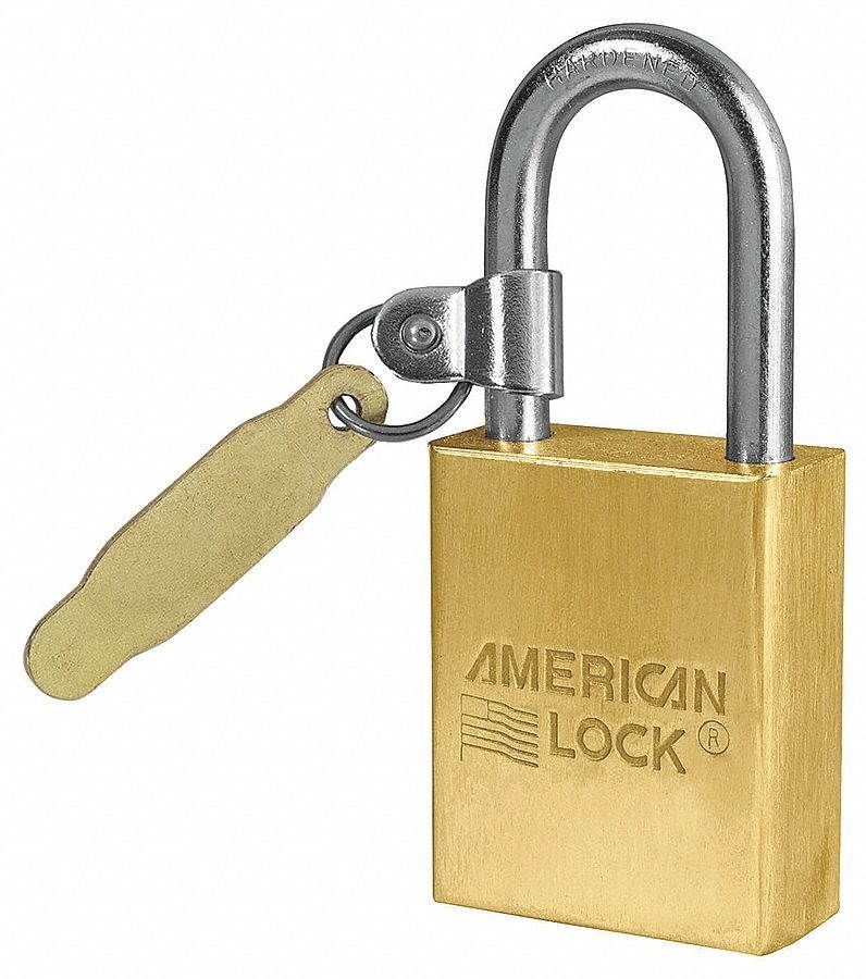 Non-Rekeyable Padlock, H 1 1/2 In, KD