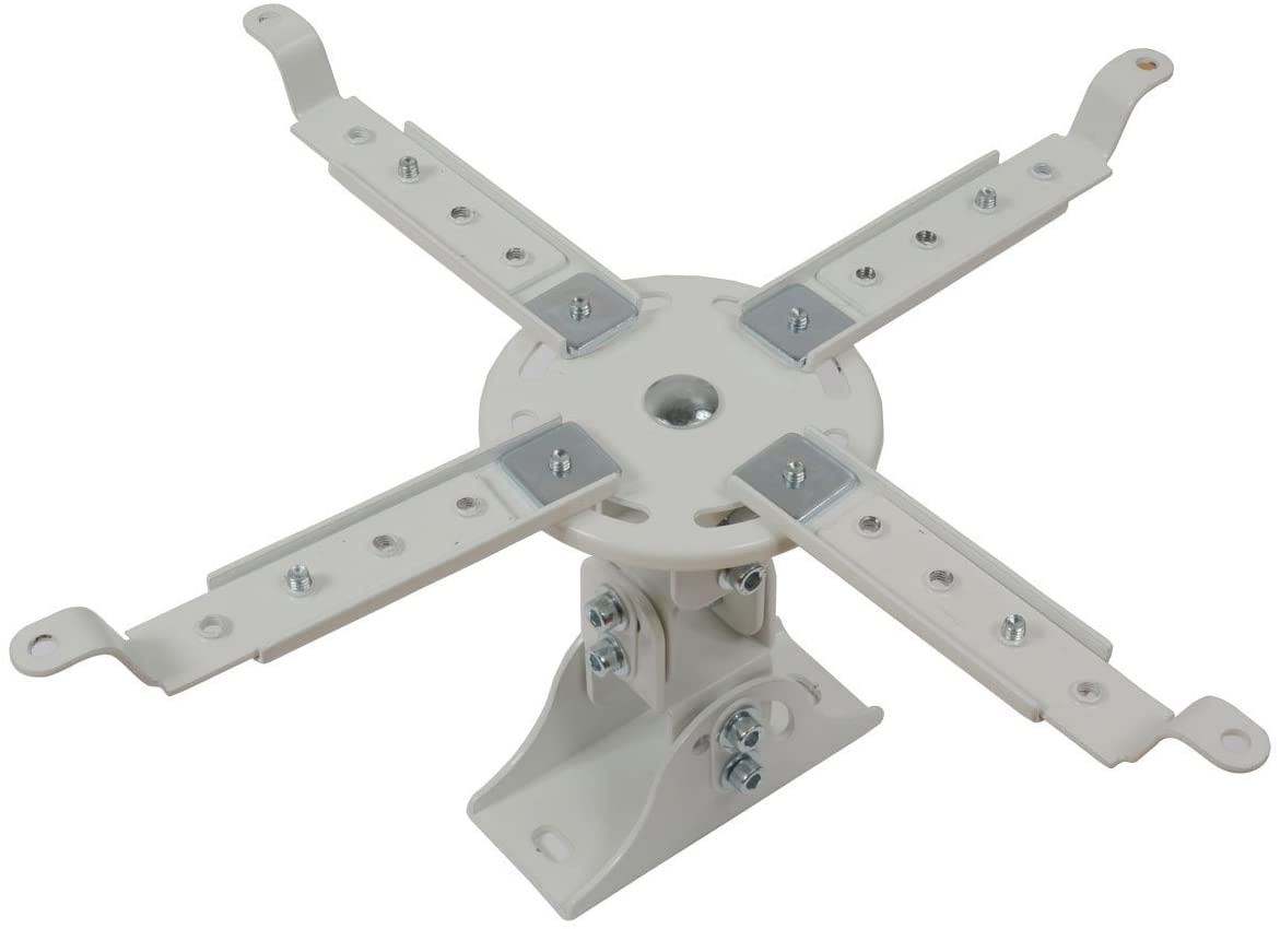 VideoSecu Adjustable White Ceiling Projector / Projection Mount Extending Arms PJ1W CU8