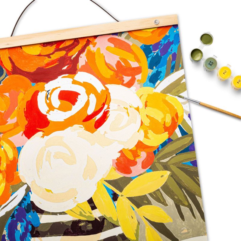 Paint-By-Number Canvas Kit Floral in Vase - Mondo Llama™