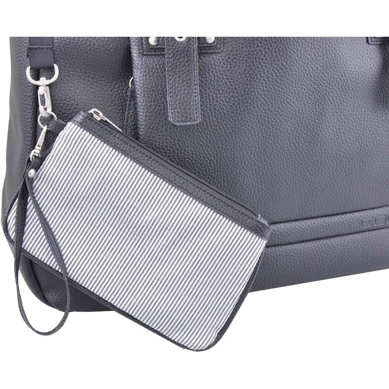 Codi Radiant Lux 15.6" Women's Tote - Faux Leather, Nylon Interior - Handle, Shoulder Strap - 12.8" Height x 18.5" Width x 4.5" Depth