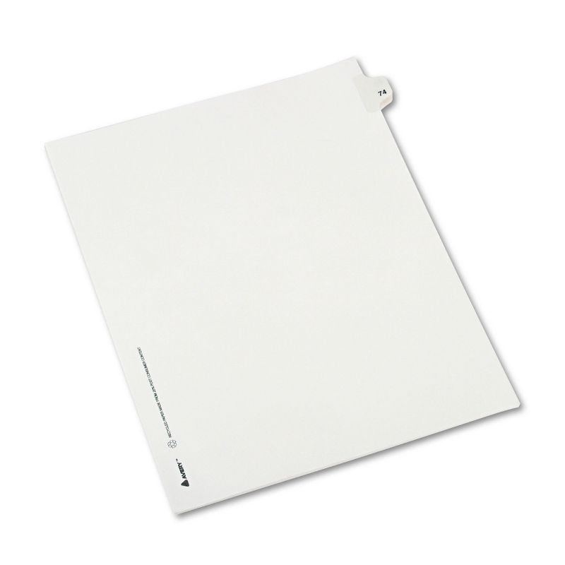 Avery-Style Legal Exhibit Side Tab Divider Title: 74 Letter White 25/Pack 01074