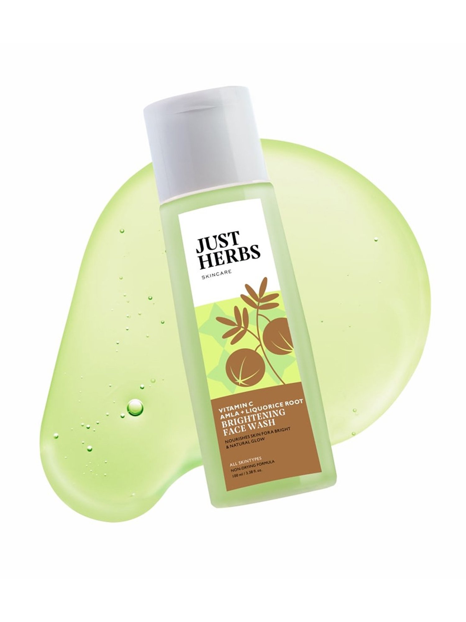 JUST HERBS Vitamin C Amla + Liquorice Root Brightening Face Wash - 100 ml