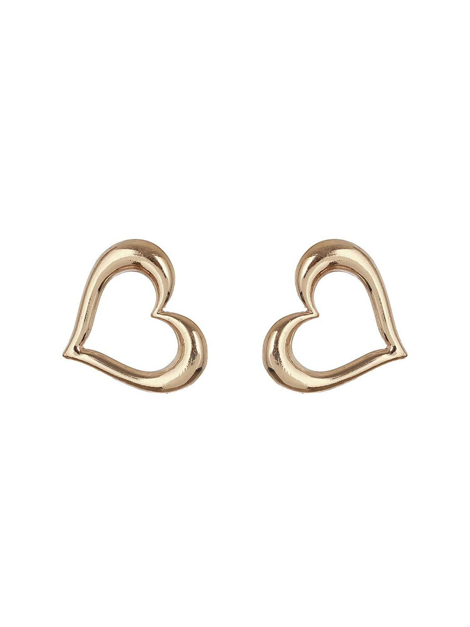 Aatmana Gold-Plated Heart Shaped Stud Earrings