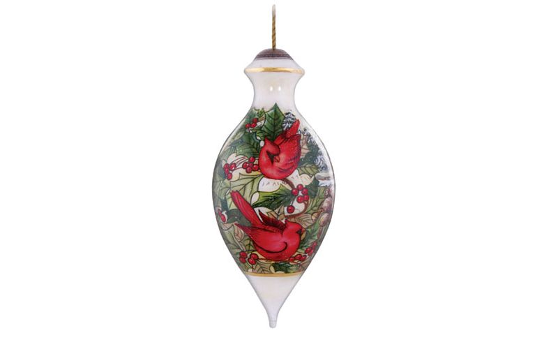 NeQwa Ne'Qwa "Blessings of Love" Hand-Painted Blown Glass Christmas Ornament #7131105