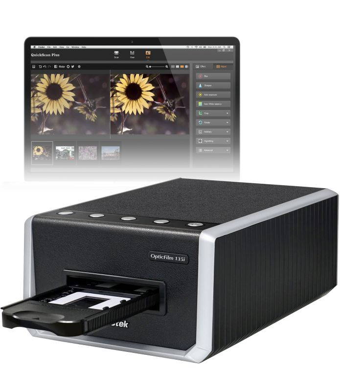 Plustek OpticFilm 135i - Automatic Film & Slide Scanner, Batch converts 35mm Slides & Film Negatives, Support 3rd Party Editing Software Export, Support Win & Mac