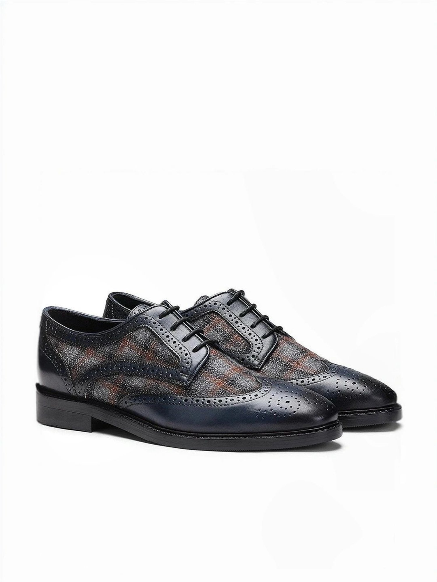 Saint G Men's Faustin Navy Brogue Shoes