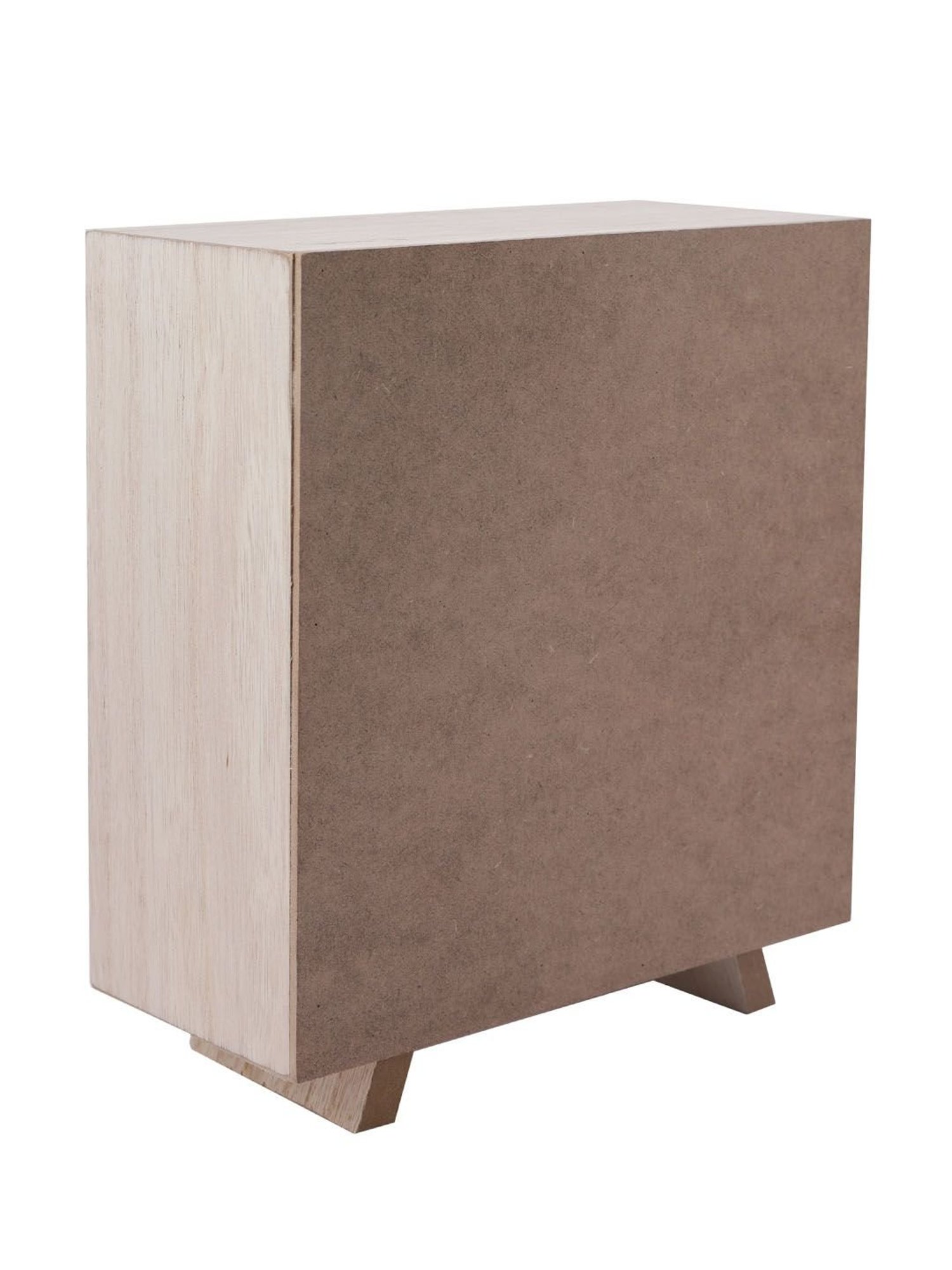 Aapno Rajasthan Beige & White Wooden Jewellery Organiser - Set of 1