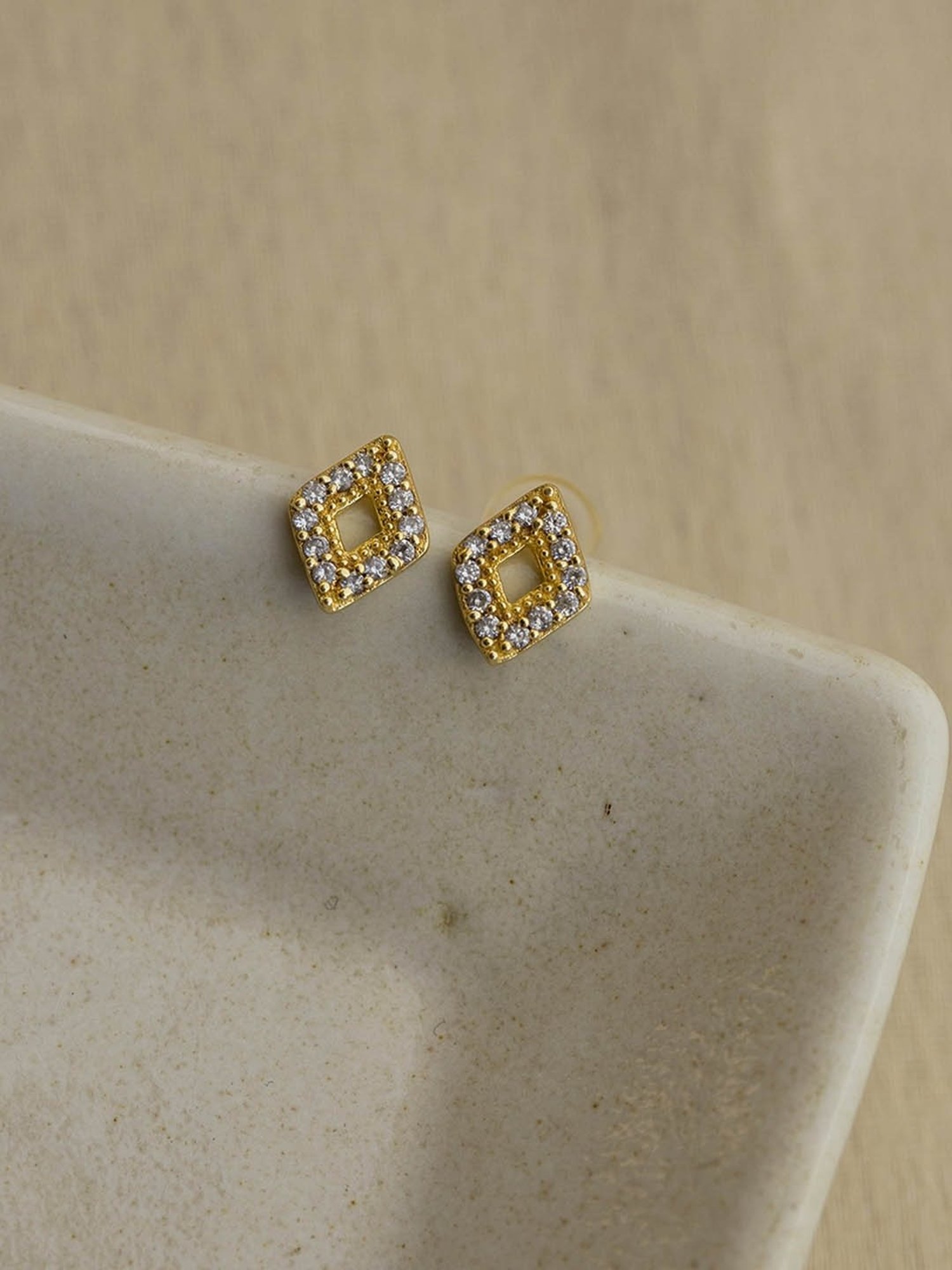 Perfectly Average Diamond Shape Studs for Women & Girls