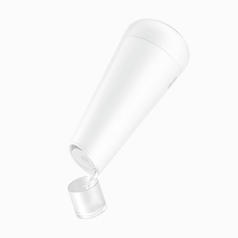 quip Plastic Refillable Mouthwash Starter Kit - Reusable Dispenser + Cup - 45-Use / 4x Concentrate / Mint Anticavity Fluoride Refill Included - White