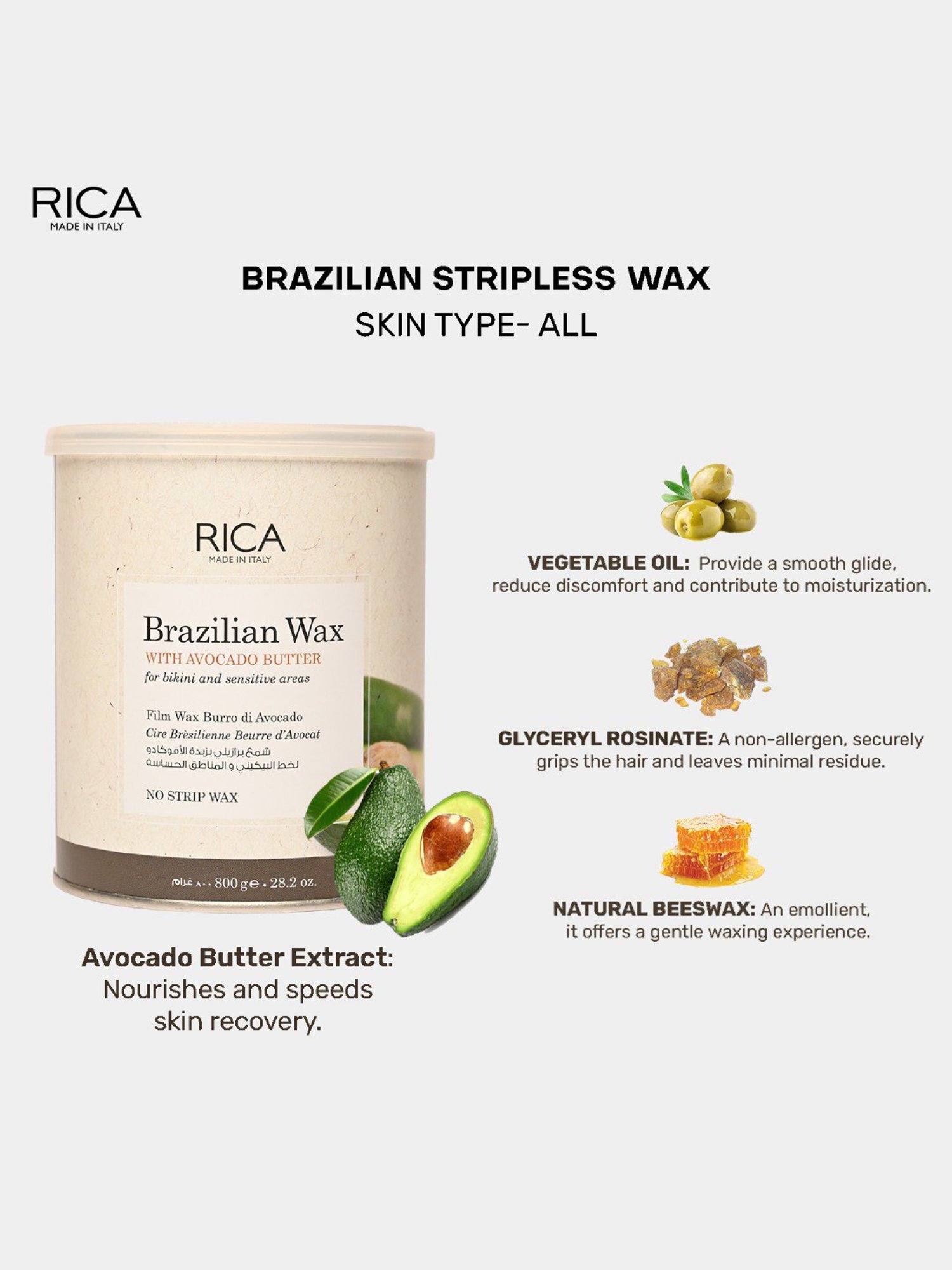 Rica Brazilian Wax - 800 ml