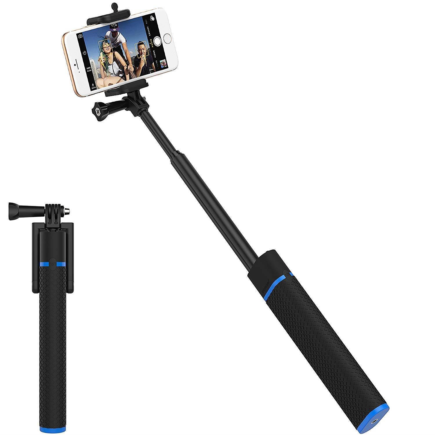 Bluetooth Enable Selfie Stick with Built-in Rechargeable Battery