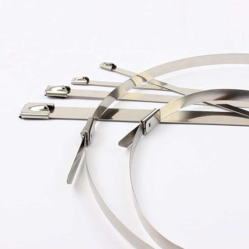 100pcs Stainless Steel Cable Ties 59 Inches 15CM SelfLocking Cable Zip Ties High Loop Tensile Strength Durability