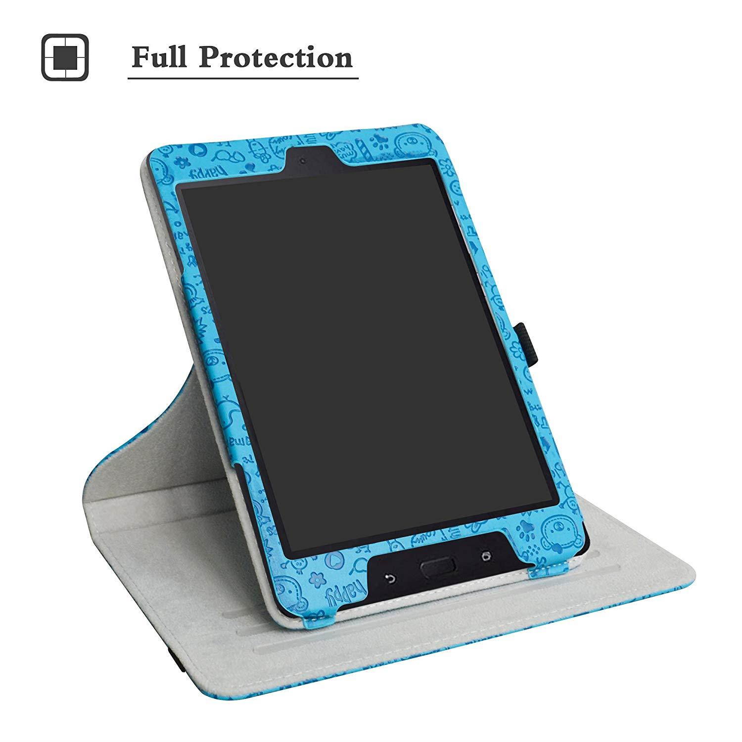 ZenPad Z8s ZT582KL / Z8 ZT582KL-VZ1 Rotating Case,Mama Mouth 360 Degree Rotary Stand With Cute Pattern Cover For 7.9" Asus ZenPad Z8s ZT582KL / Z8 ZT582KL-VZ1 Android 7.0 Tablet,Blue