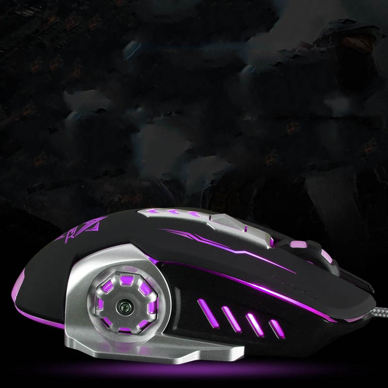 Think of MK915 Aurora Mixed version of the 104 key Game Blue Mechanical Keyboard and 3200DPI Mouse Combo-Silver