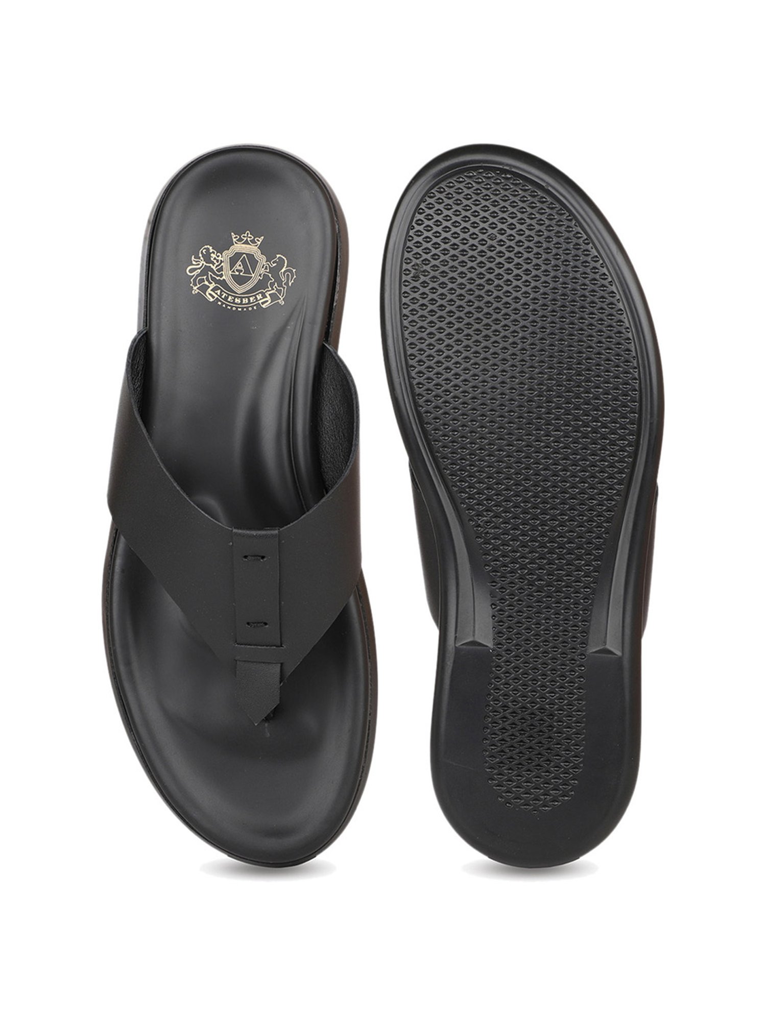 Atesber by Inc.5 Men's Black Thong Sandals