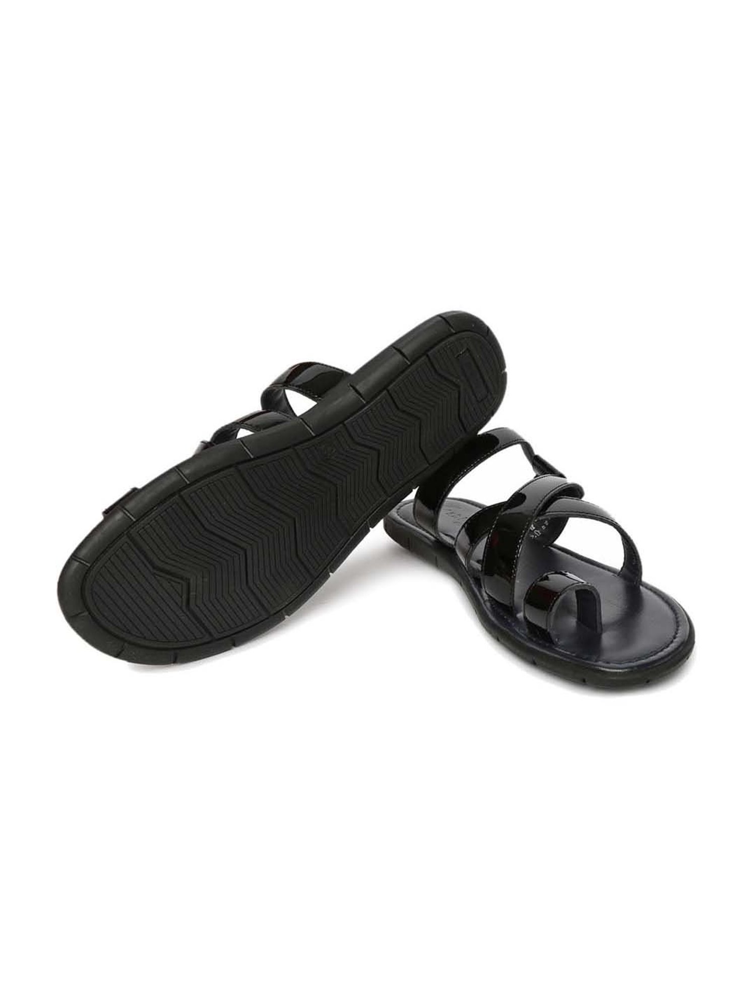 Gabicci Men's Black Toe Ring Sandals