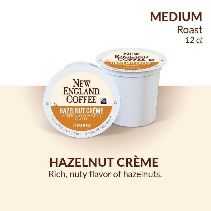 New England Hazelnut Creme Medium Roast Coffee - Keurig K-Cup Pods - 12ct