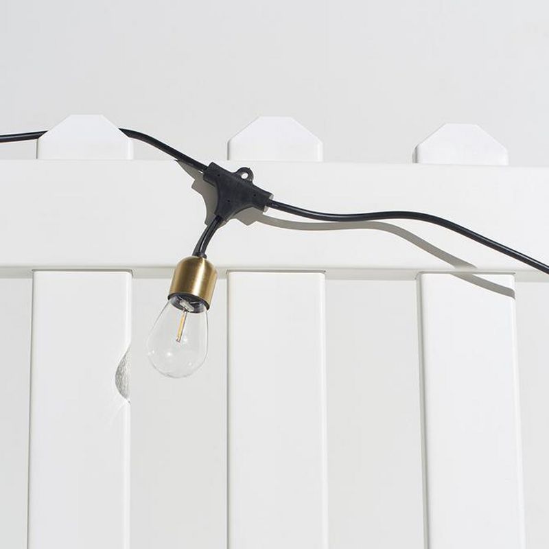 Brightech Glow Solar Powered LED 12 Bulb Waterproof Outdoor String Lights with Brass Sockets for Outside, Patio, and Balcony, 28 Ft