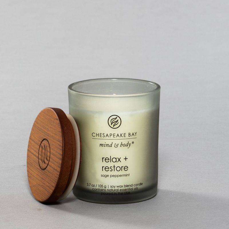 3.7oz Glass Jar Candle Relax + Restore - Mind & Body by Chesapeake Bay Candle