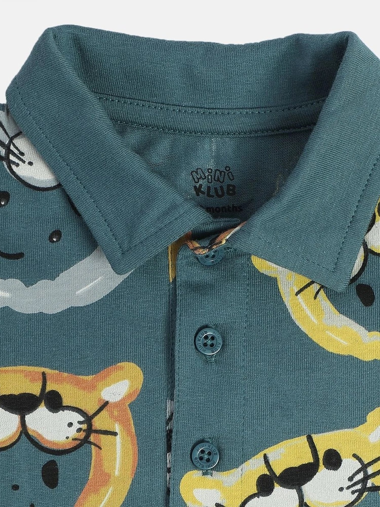 Ed-a-Mamma Baby Green Printed T-Shirt