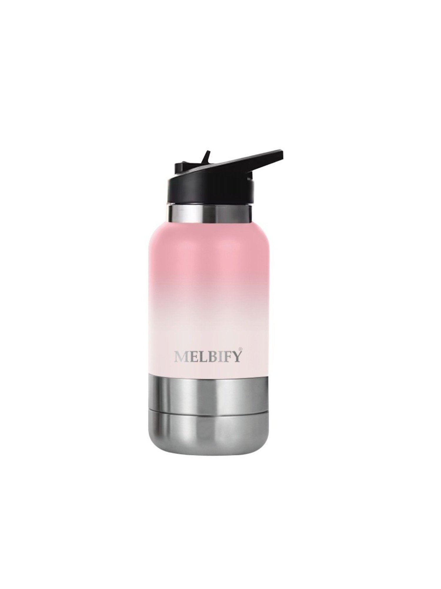 Melbify 2-in-1 Thermos Sipper Pink ThermoSteel Water Bottle (1L)