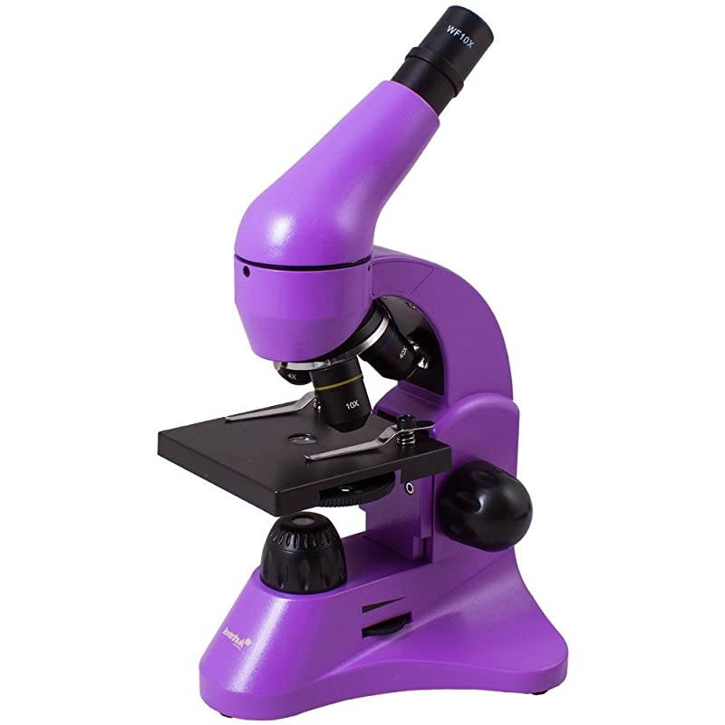 Rainbow 50L Amethyst Lightweight Student Microscope (40-800x) with Experiment Kit and Storage Case