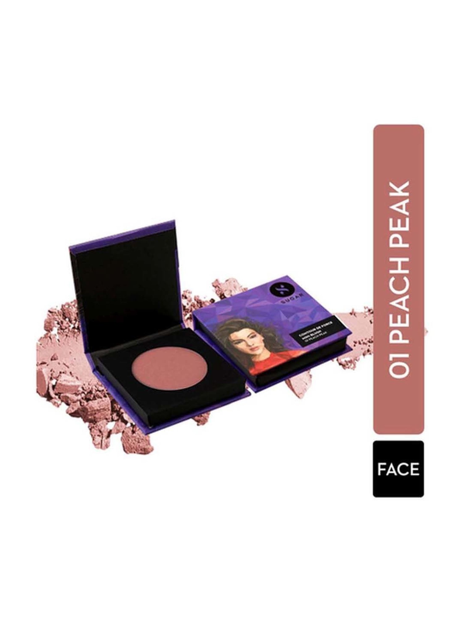 Sugar Cosmetics Contour De Force Mini Blush 01 Peach Peak - 4 gm