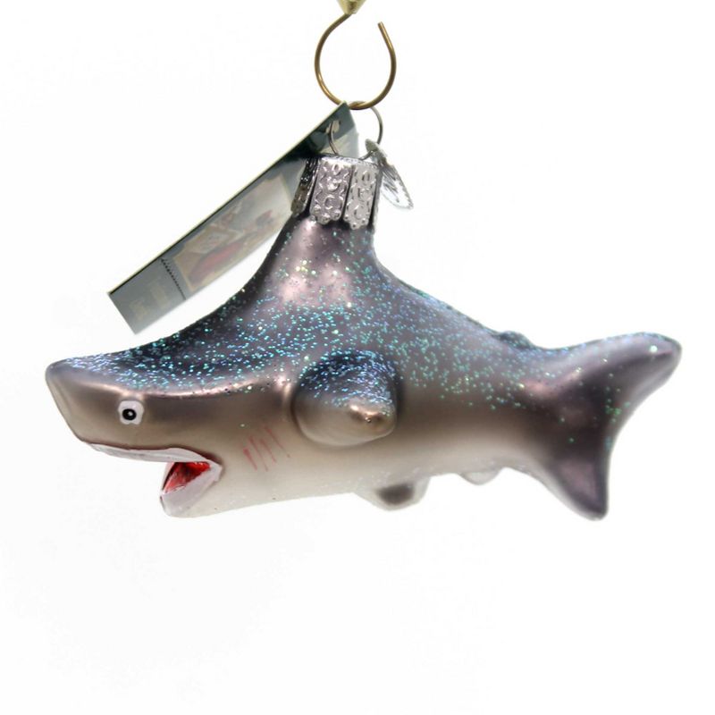 Old World Christmas 2.25" Shark Ornament Attack Teeth Ocean  -  Tree Ornaments