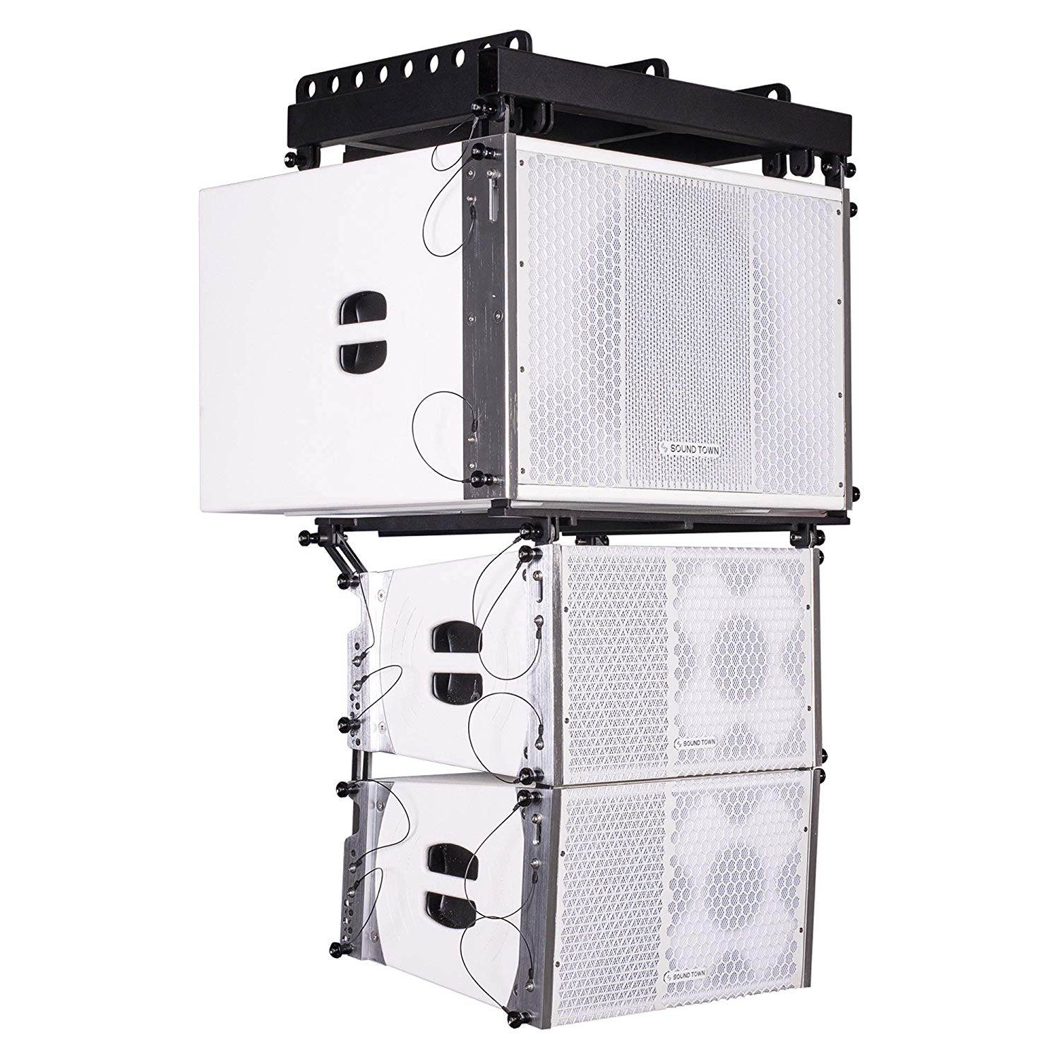 Sound Town ZETHUS Series 15&rdquo; 1000W Powered Line Array Subwoofer, White (ZETHUS-115SWPW)