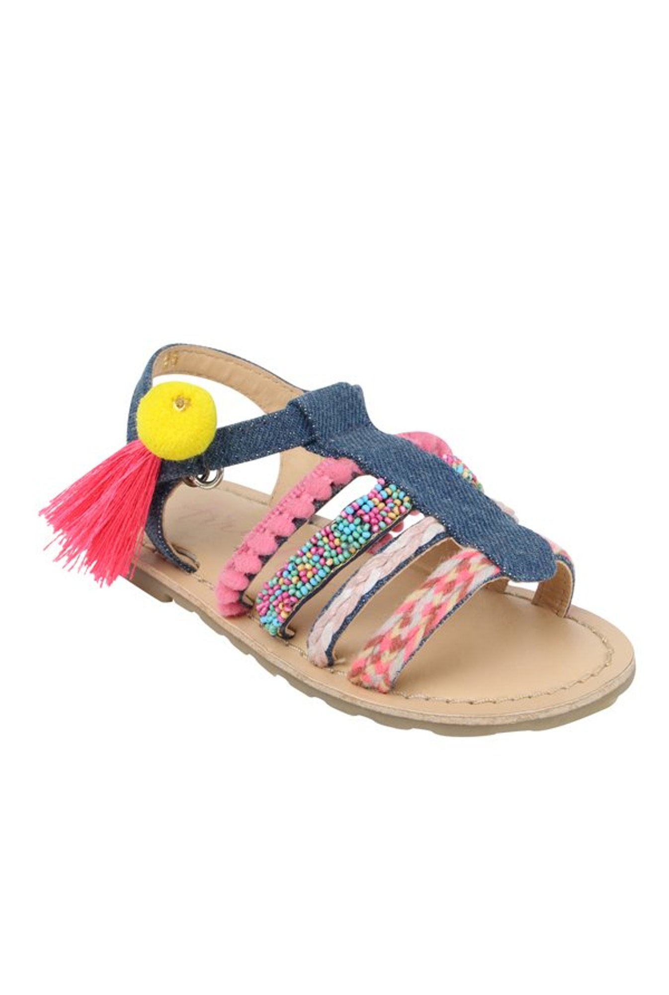 Aria Nica Kids Navy Lola Back Strap Sandals