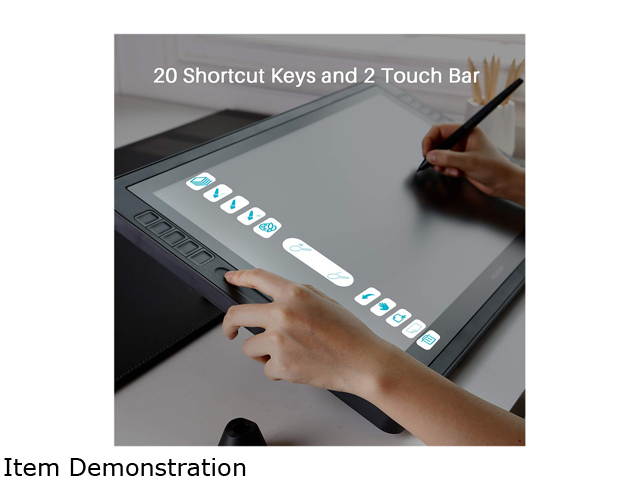 Huion Kamvas Pro 22(2019) Drawing Monitor Pen Display 21.5 Inch IPS Graphic Tablets with Screen, Full-Laminated Technology, 8192 Battery-Free Pen