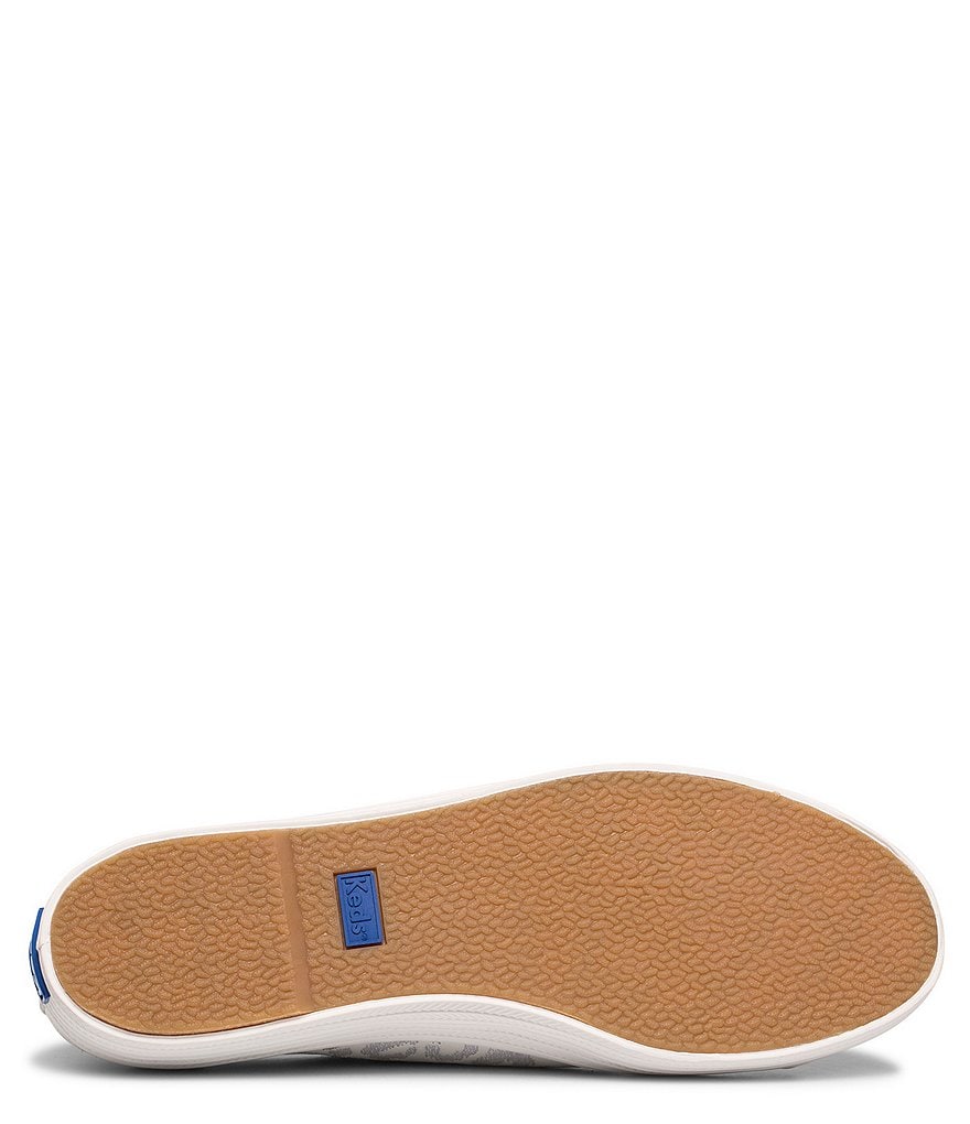 Keds Keds x kate spade new york Triple Kick Embroidered Leopard Leather Sneakers