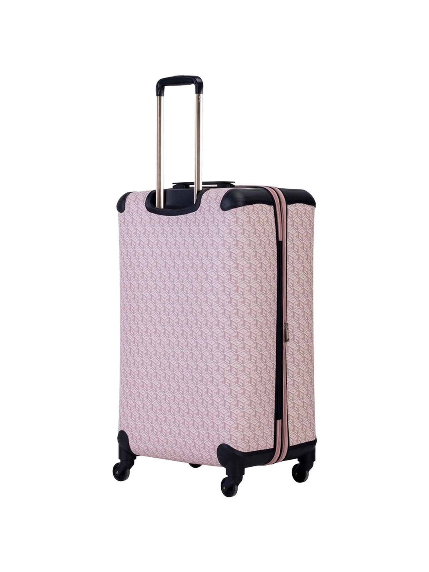 GUESS Pink 8 wheels Free Size HardCabin Trolley Bag