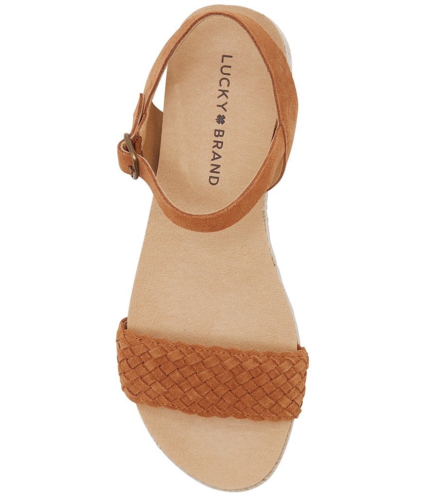 Lucky Brand Grecilyn Suede Espadrille Wedge Sandals