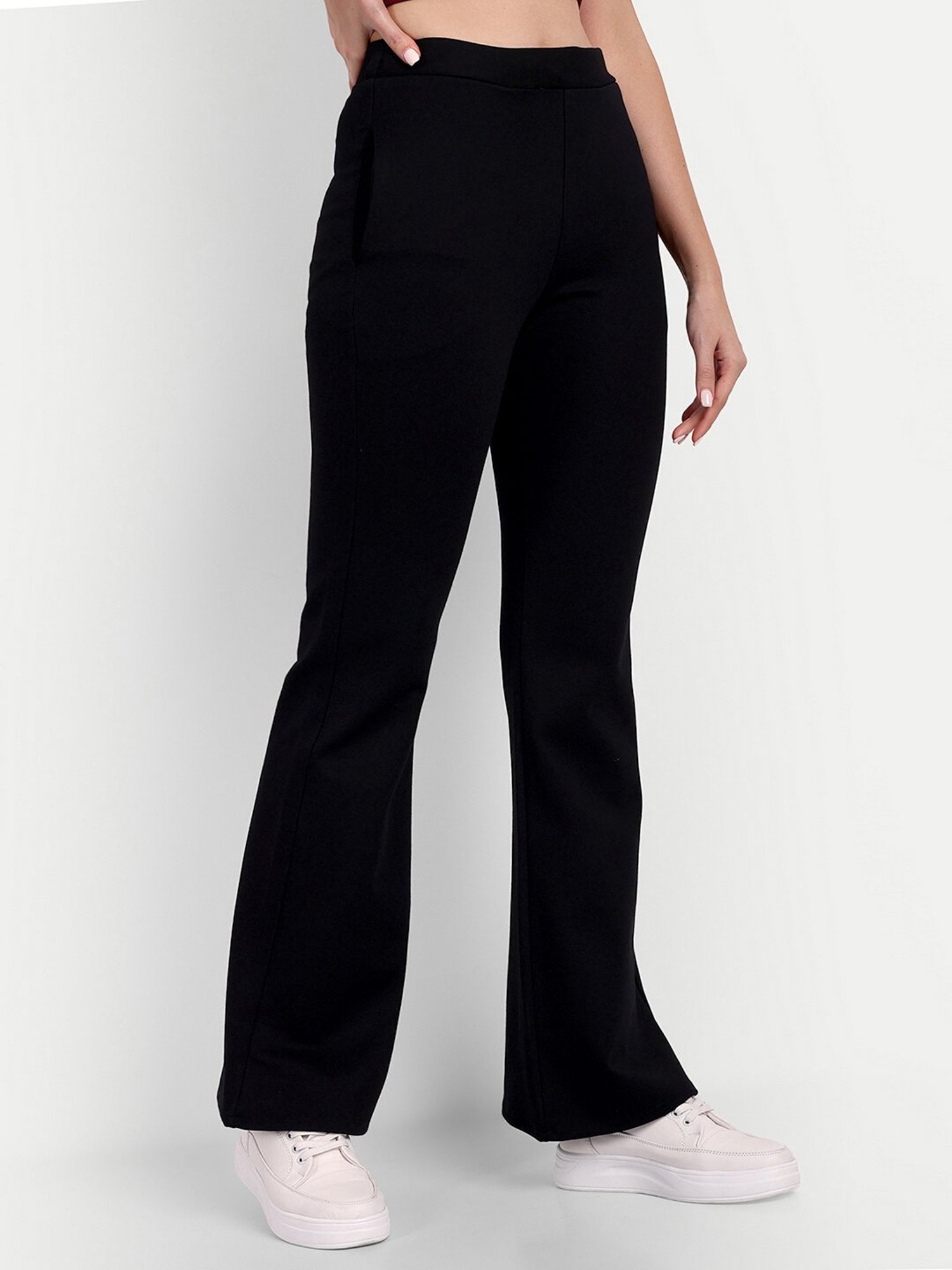 Broadstar Black Relaxed Fit High Rise Pants