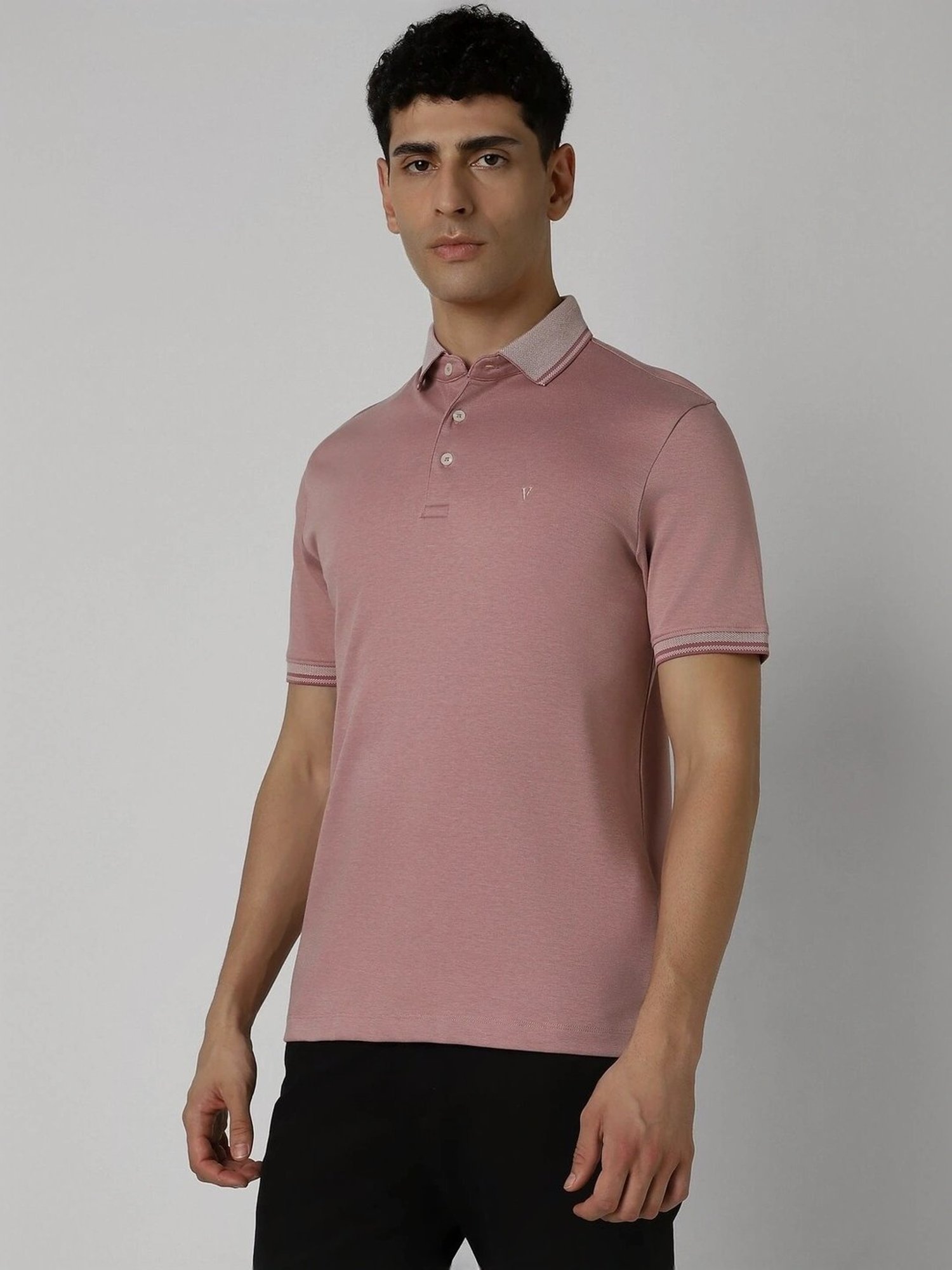 Van Heusen Red Regular Fit Polo T-Shirt