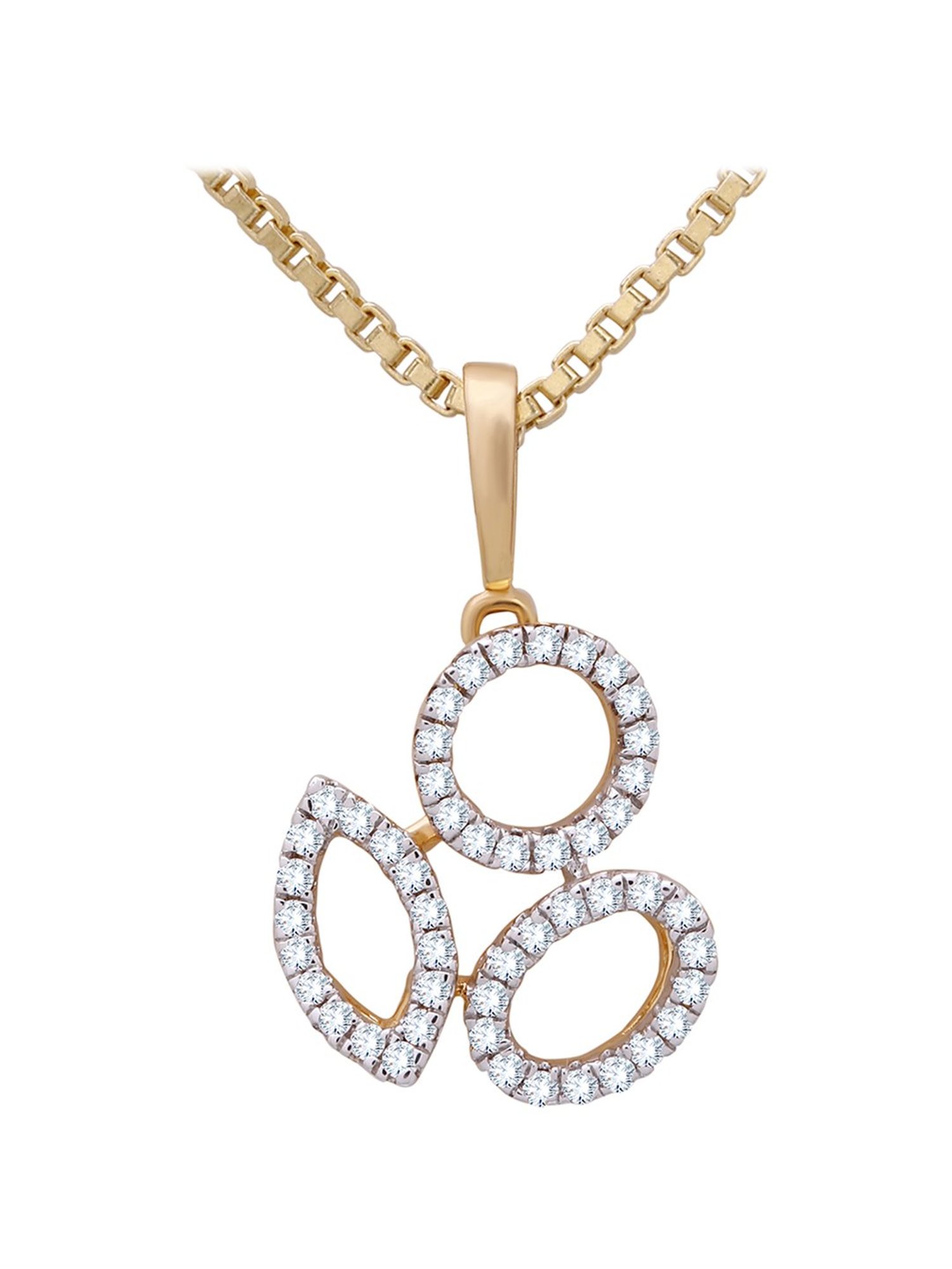 Waman Hari Pethe Jewellers 18k Gold & Diamond Pendant without Chain for Women