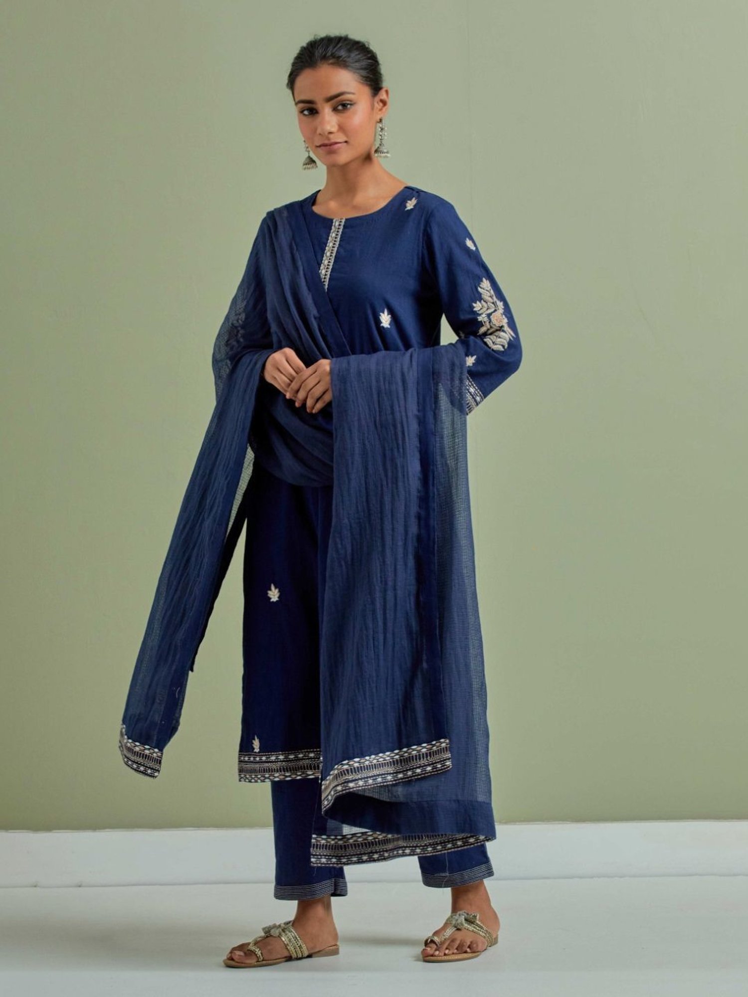 URBAN MYSTIC Black Rayon Embroidered Kurta & Sharara Set