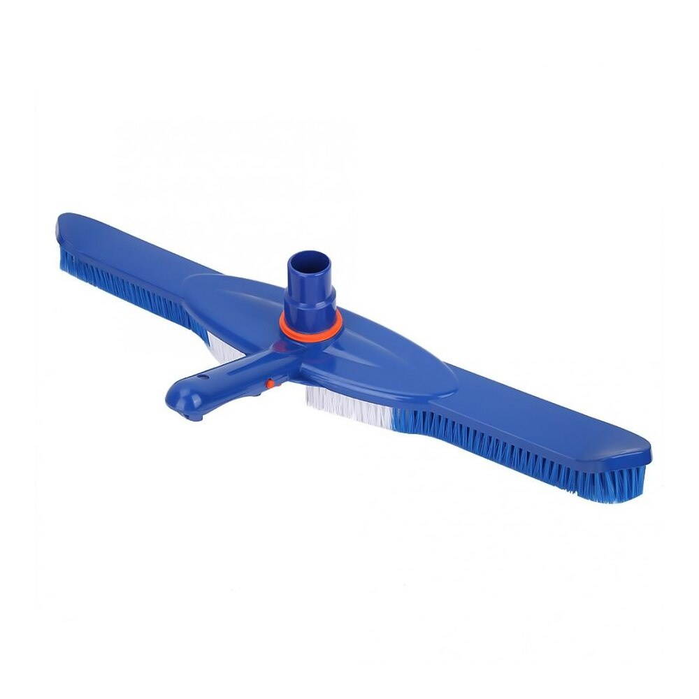 20" Heavy Duty Swimming Pool Brush Scrub Brush with Fixed Hose Connector Cleaning Tool for Wall Tiles Floors