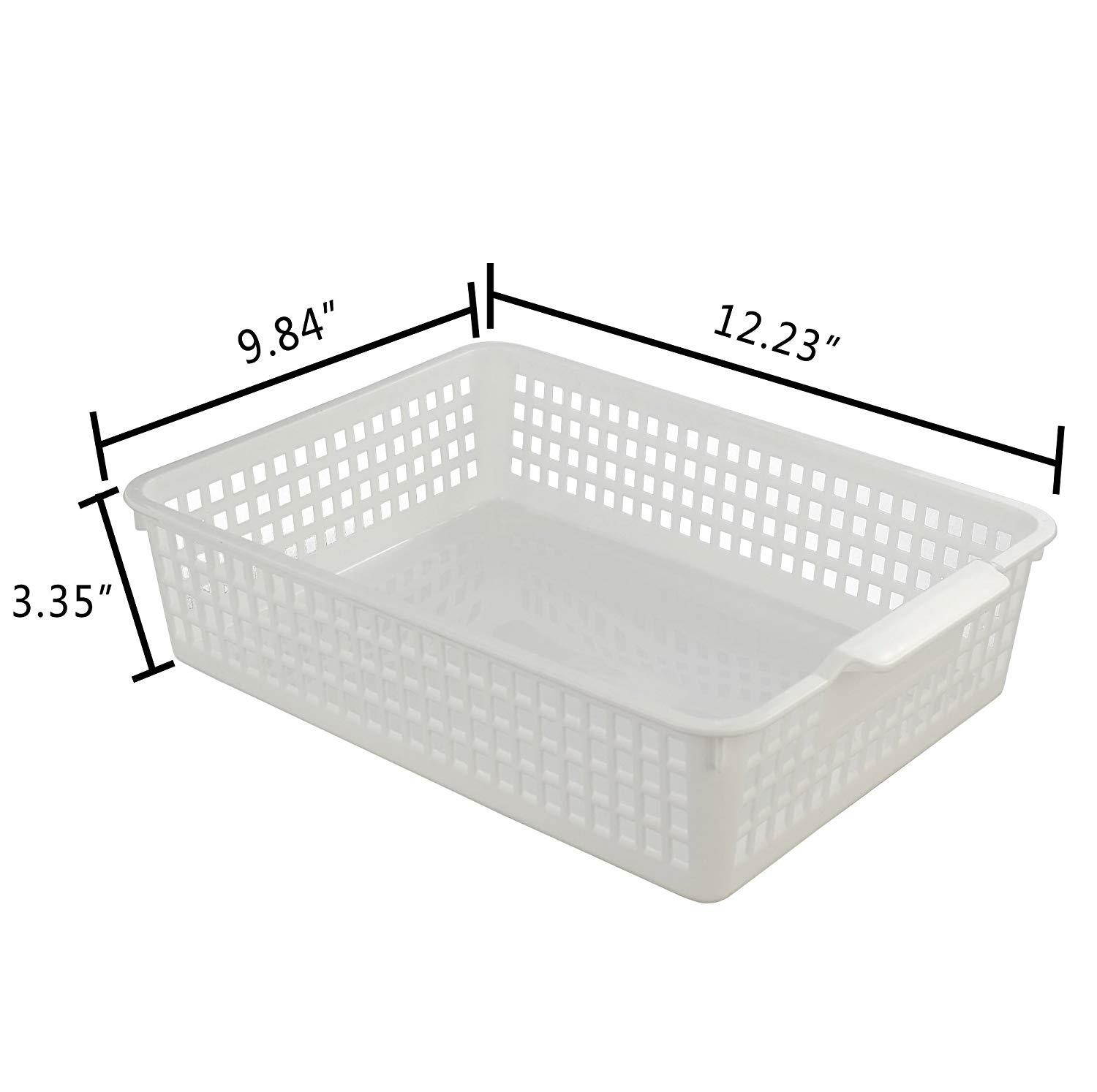 Fiaze Desktop Plastic Storage Trays Basket Organization, 3-Pack