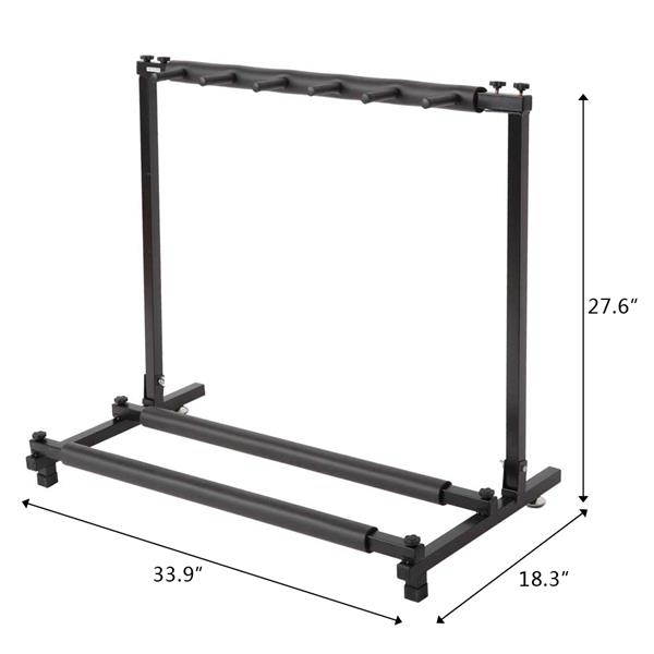 Guitar Stand 5 Holder Guitar Folding Stand Rack Band Stage Bass Acoustic Guitar