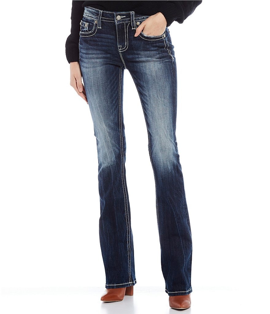 Miss Me Embellished Pocket Bootcut Jeans