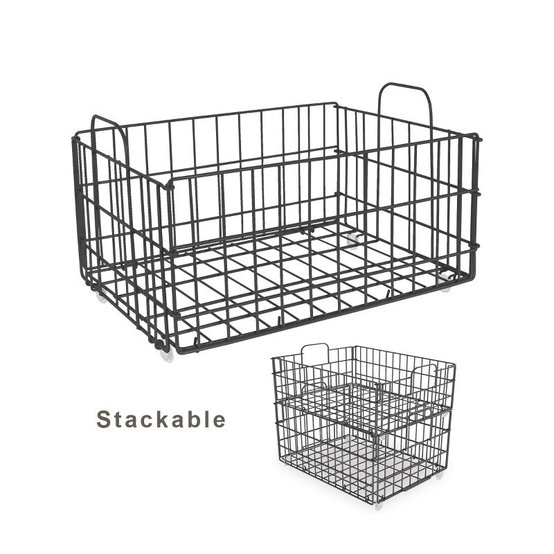 Cart System with wheels 4 Tier Black - Atlantic