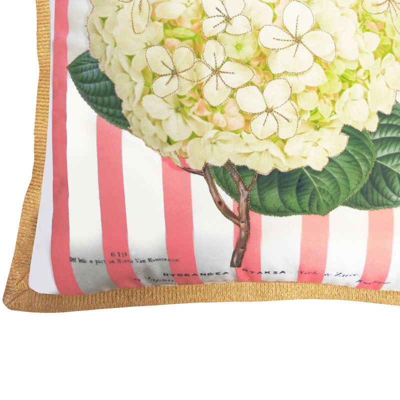 20" x 20" Hydrangea Square Patio Throw Pillow - New York Botanical Garden