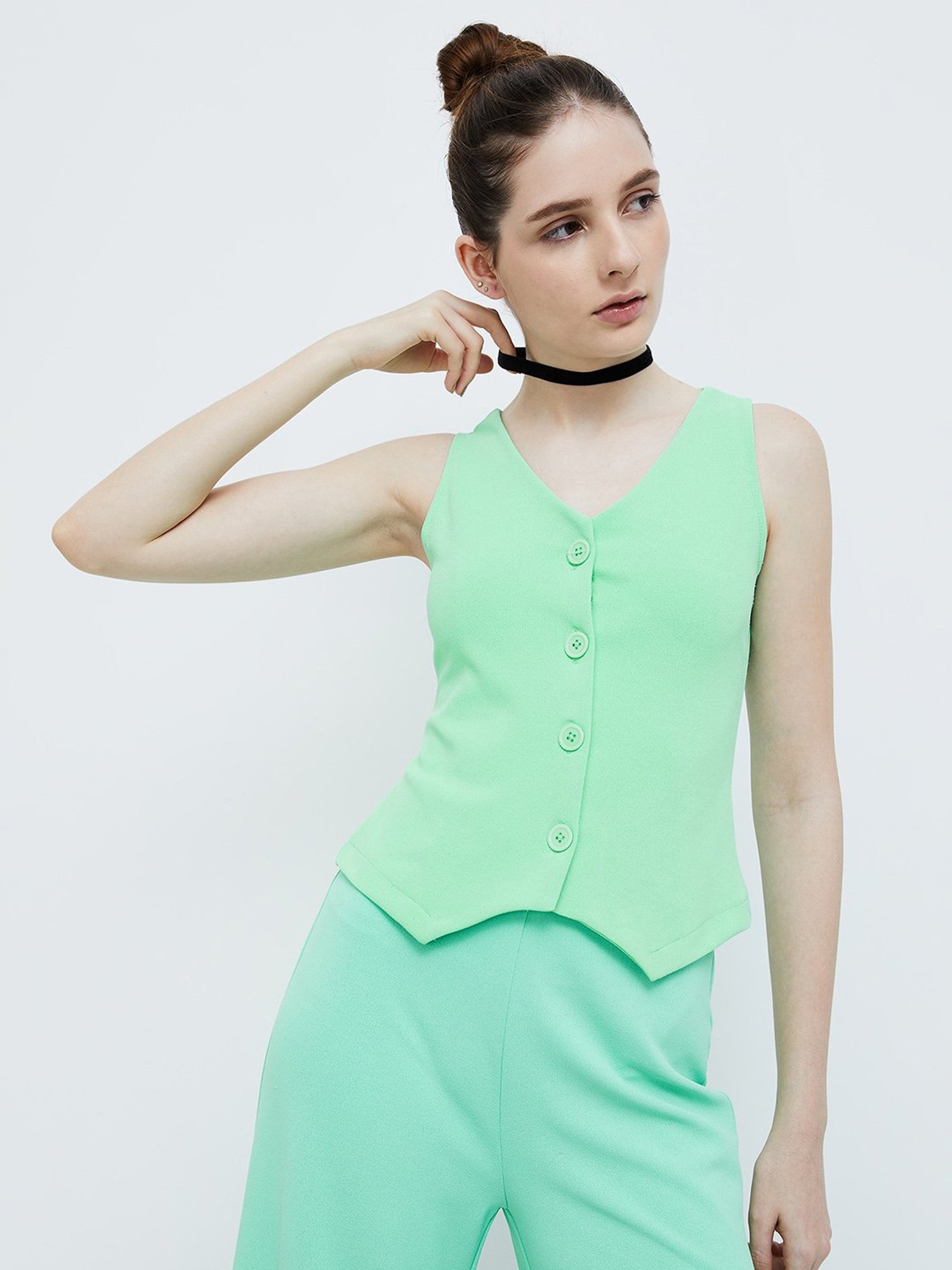 Ginger by Lifestyle Green Regular Fit Top