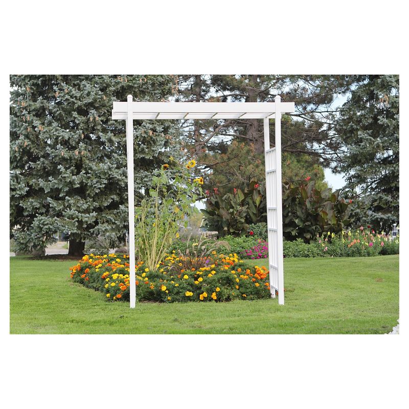 72" x 85" x 28" Bakersfield Arbor - White - Dura-Trel