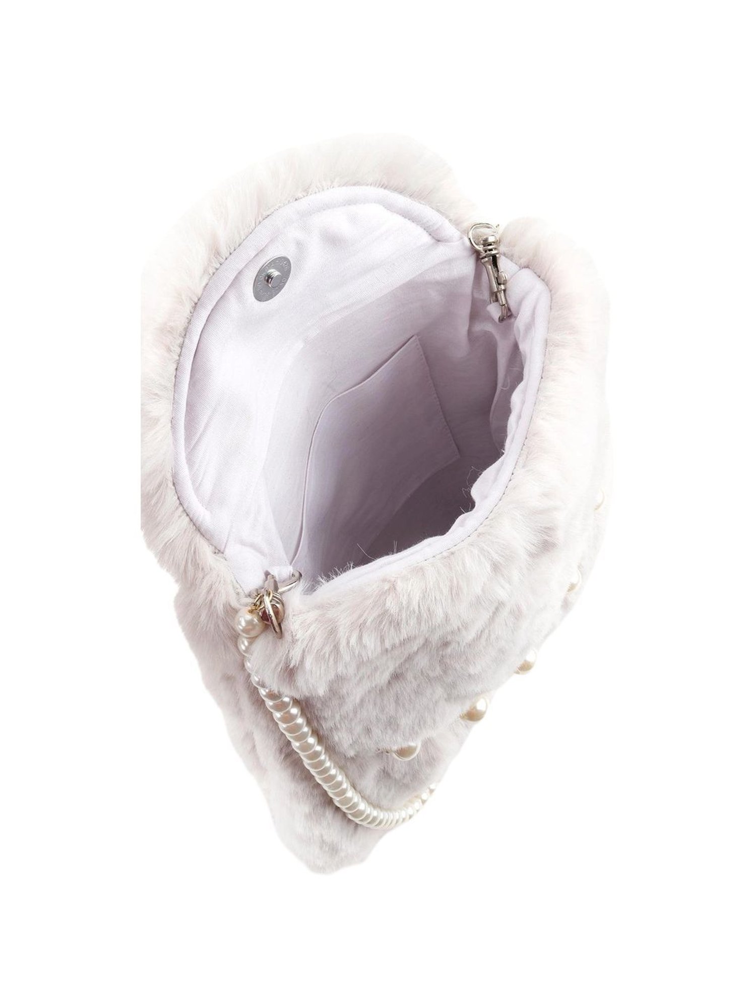 Odette White Embellished Sling Handbag