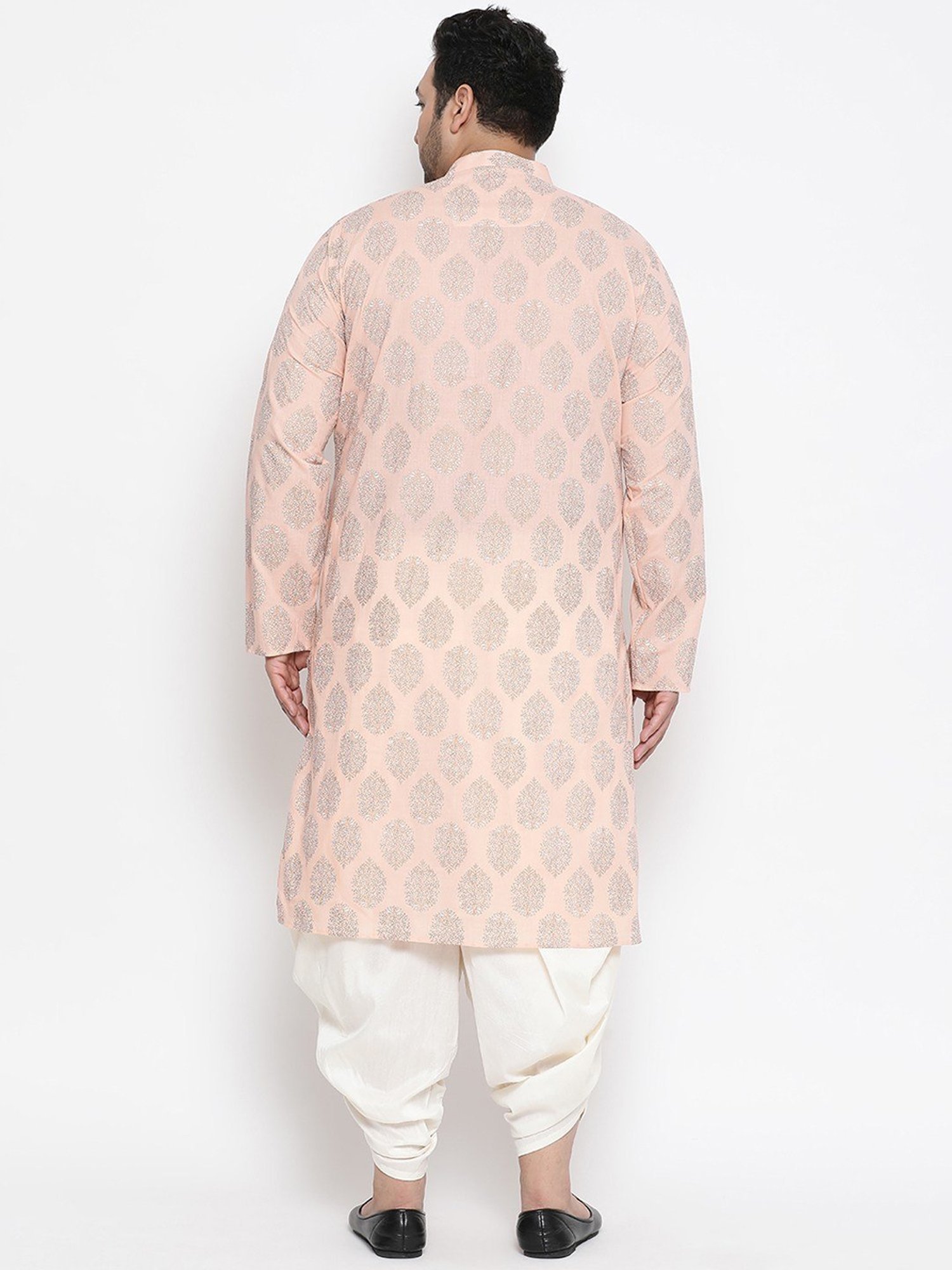 KISAH PLUS Peach Regular Fit Printed Kurta